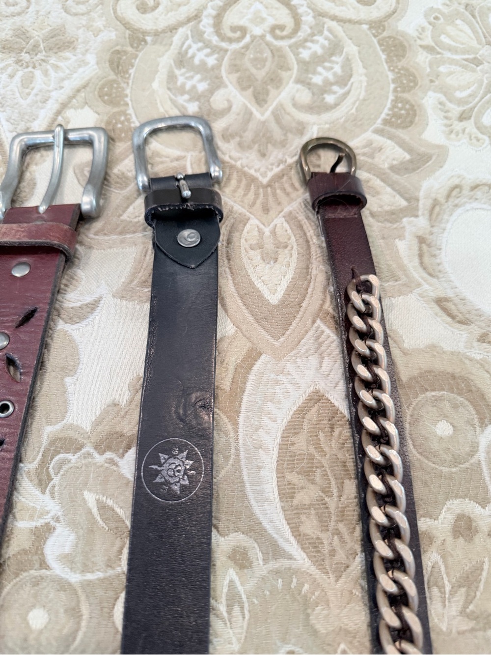 GAP Women's Leather Belt Set in Brown, Coral, Black. By Ed Hardy & Gap - Picture 2 of 5